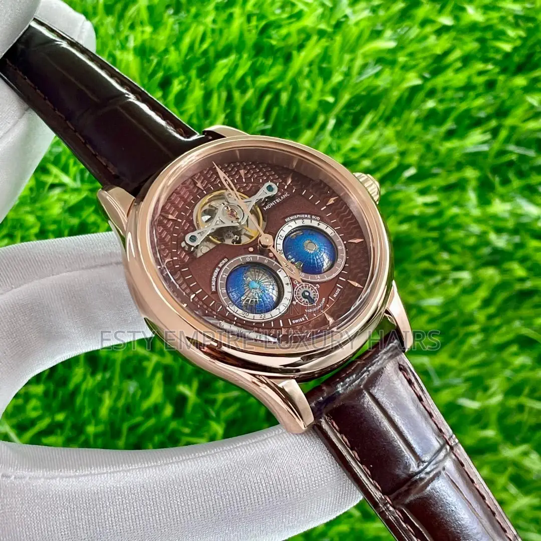 Quality Luxury Mont Blanc Leather Wristwatch