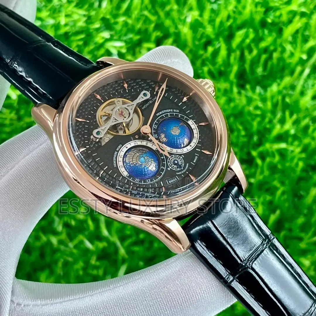 Quality Luxury Mont Blanc Leather Wristwatch