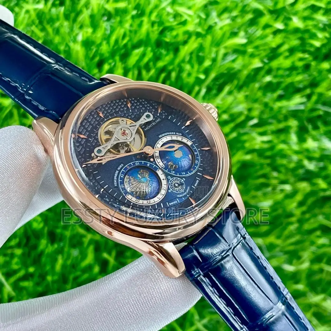 Quality Luxury Mont Blanc Leather Wristwatch