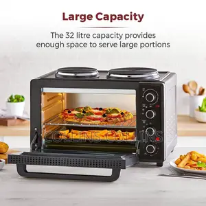 Tower 32l Mini Oven With Dual Hot Plates,