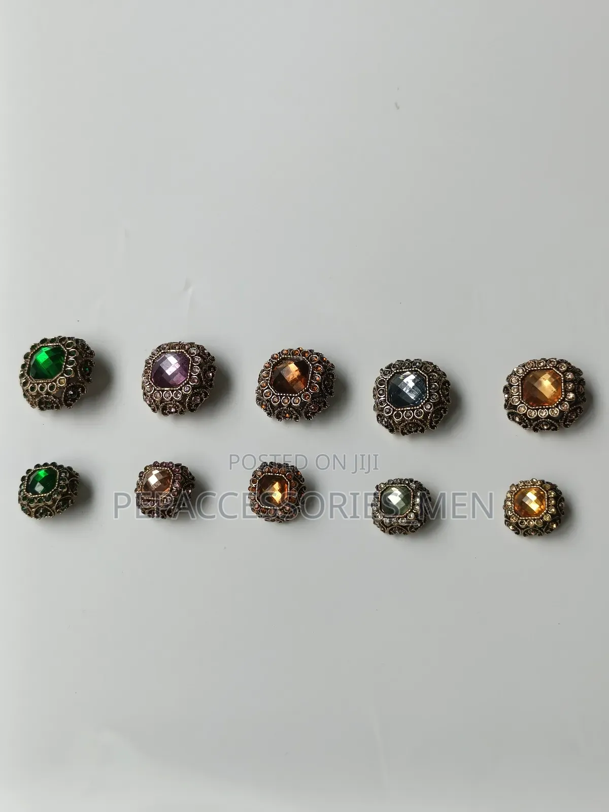 Crystal Metal Buttons