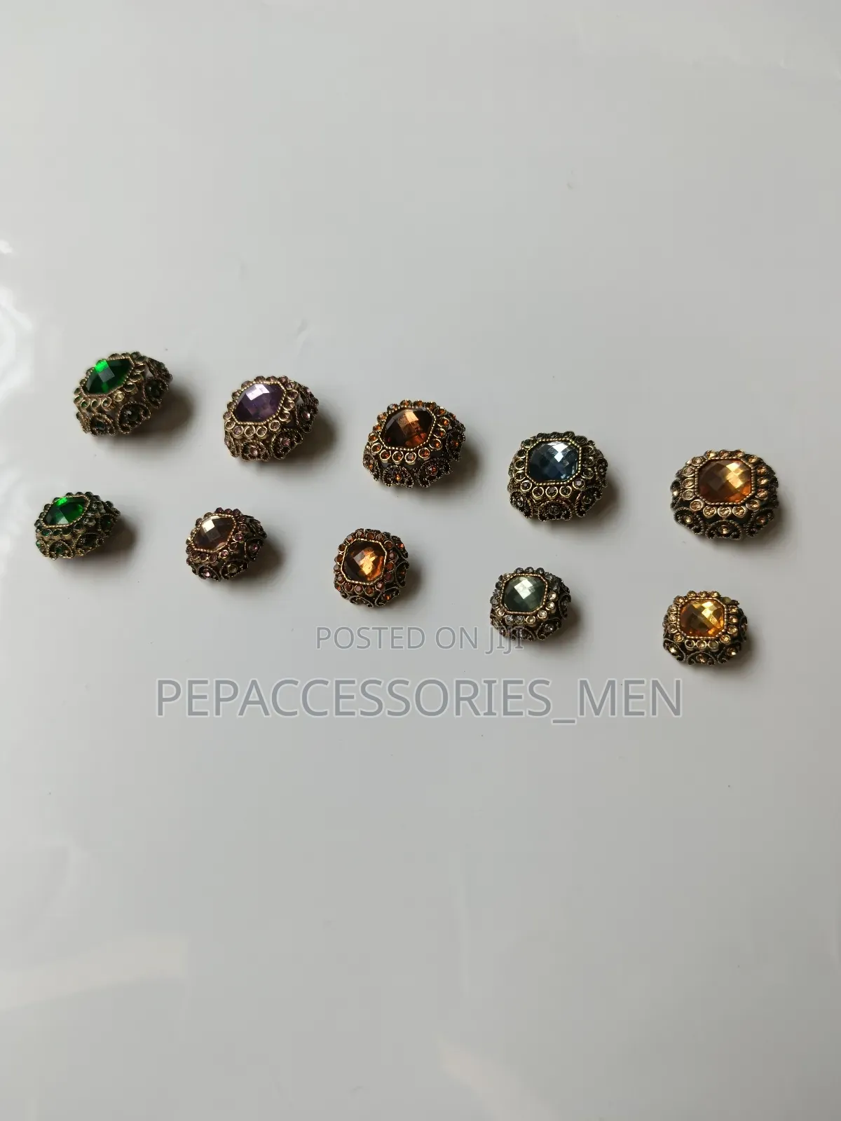 Crystal Metal Buttons
