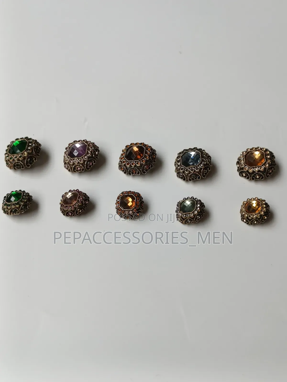 Crystal Metal Buttons