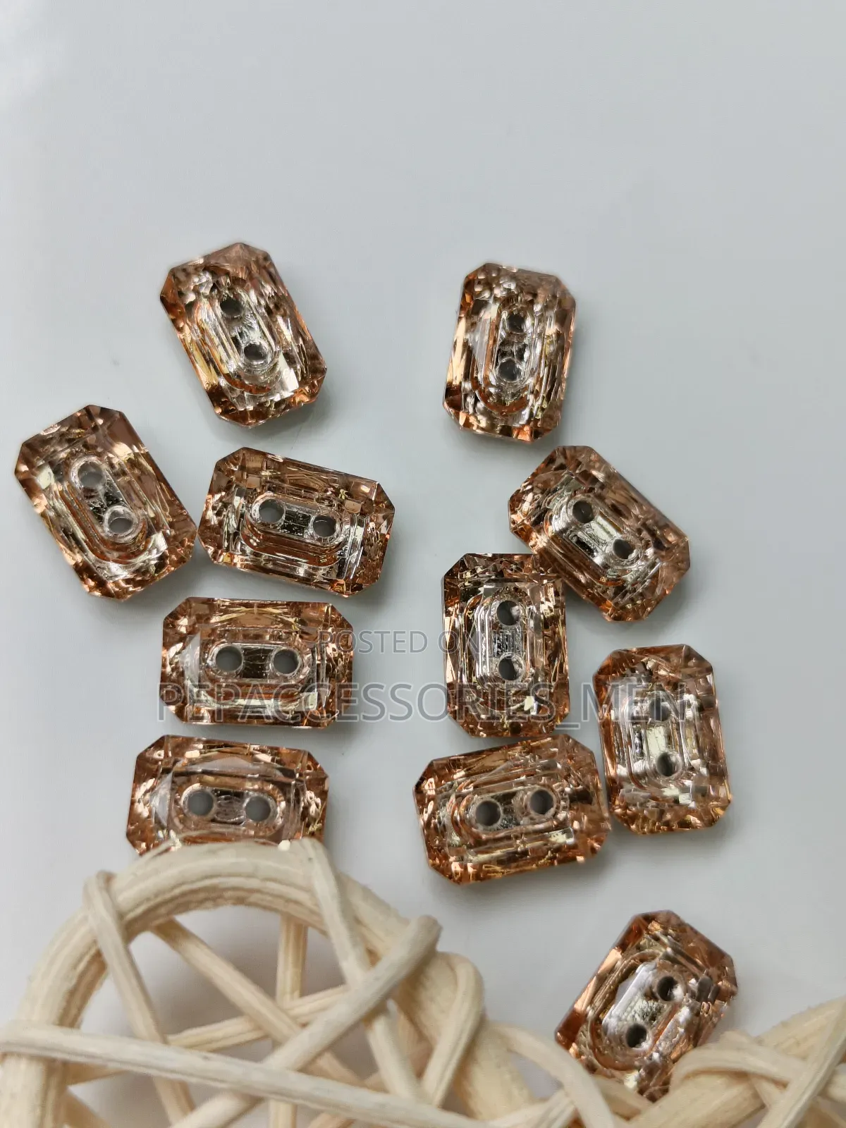 Rectangular Swarovski Buttons