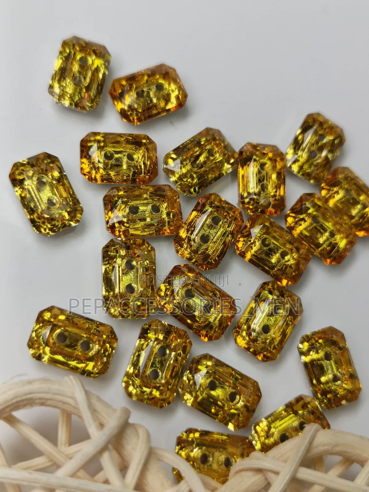 Rectangular Swarovski Buttons