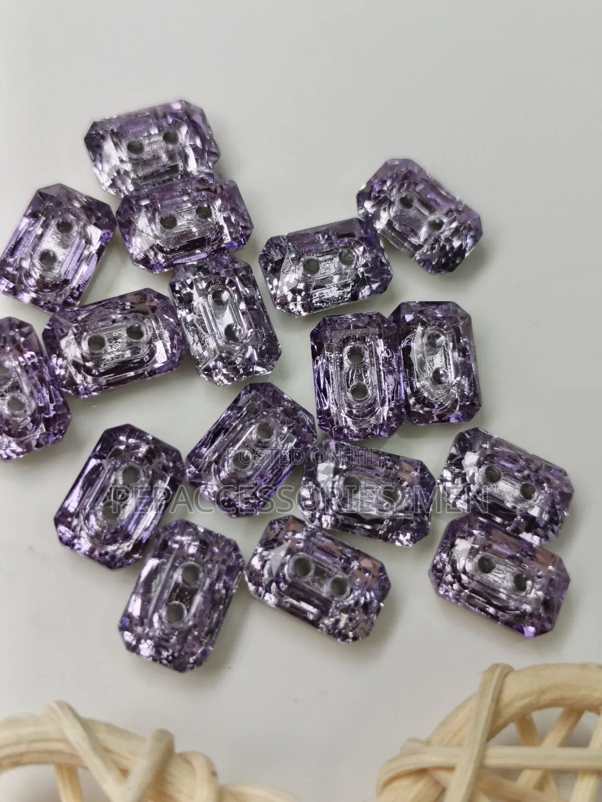 Rectangular Swarovski Buttons