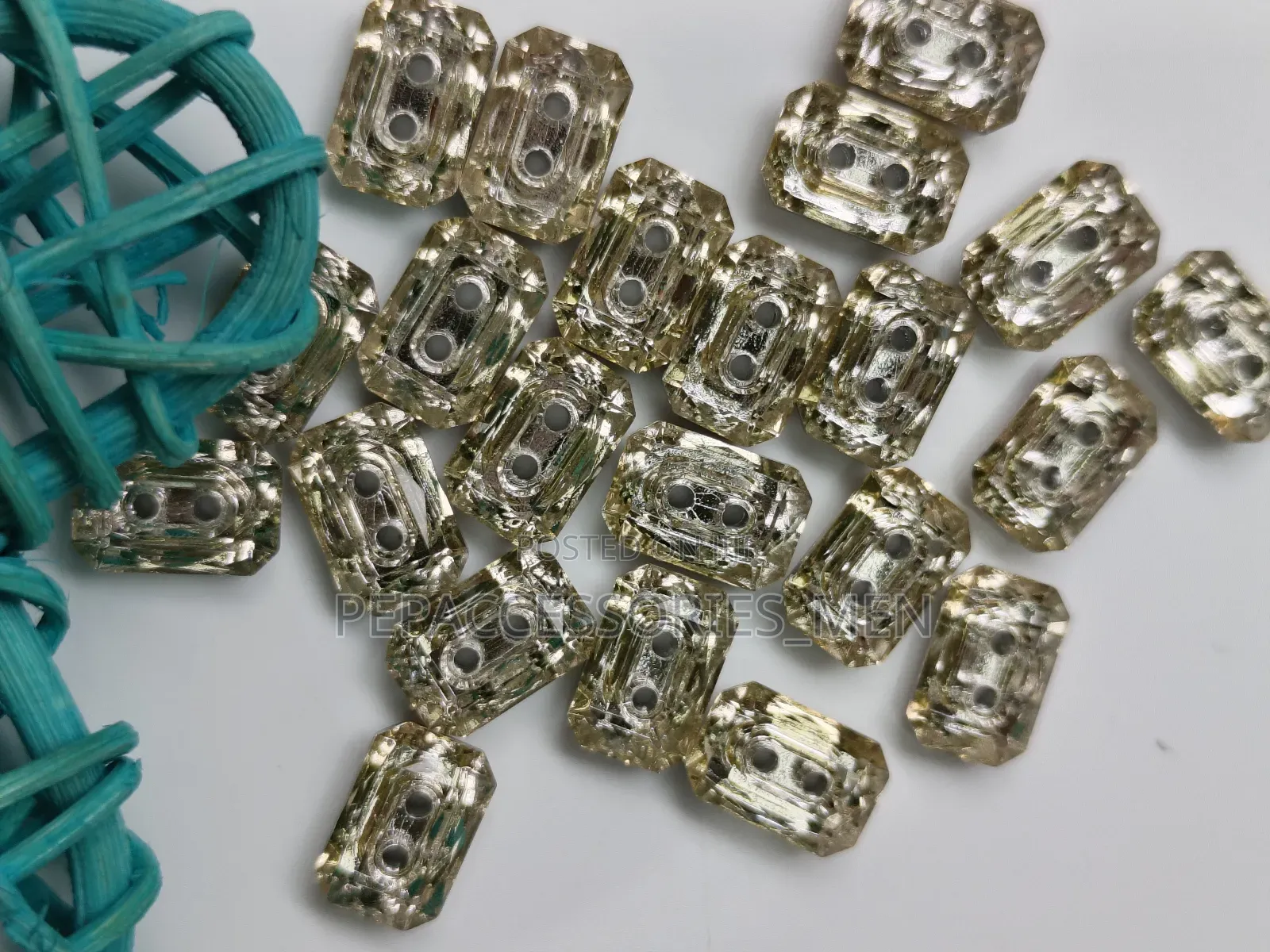 Rectangular Swarovski Buttons