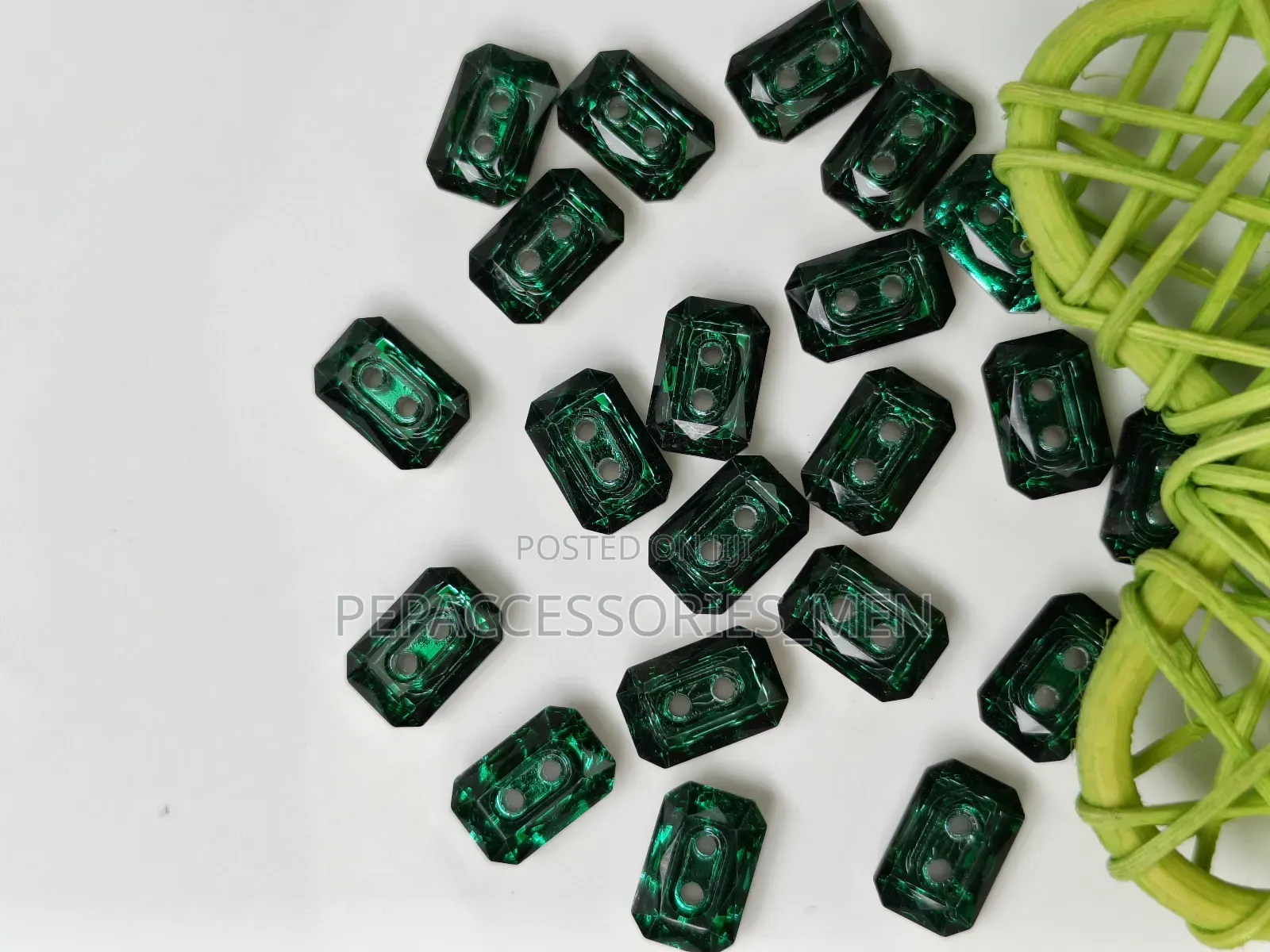 Rectangular Swarovski Buttons