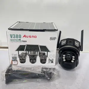 Ausno 8mp 4g Dual Lens - Triple Screen Solar Big Outdoor Camera | V380
