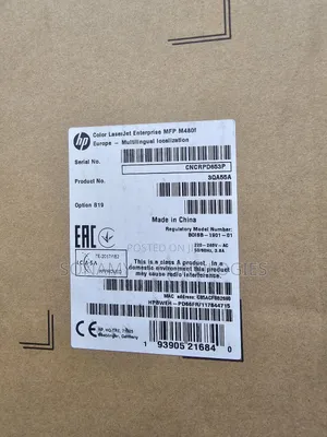 Hp Printer Color Laserjet MFP M480f