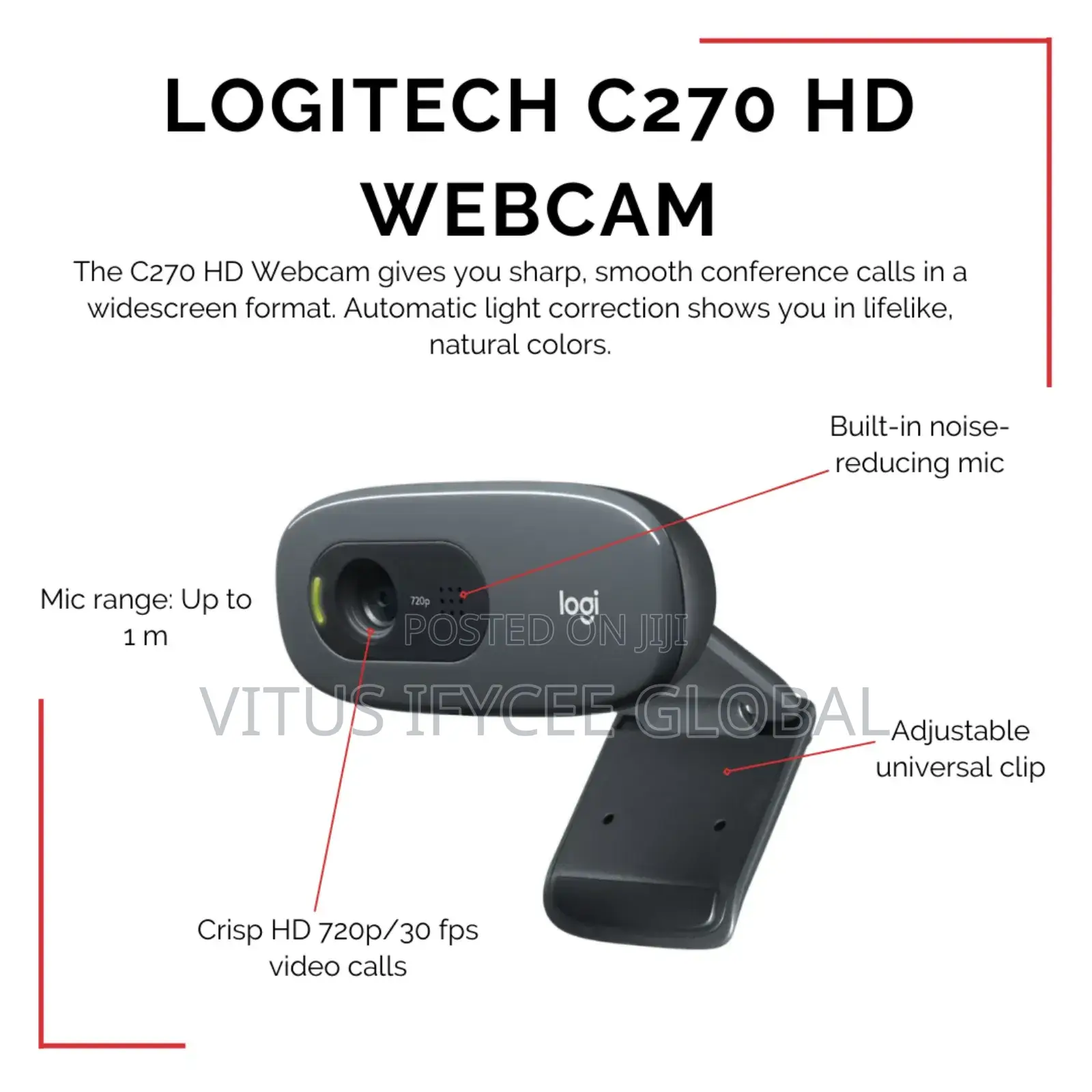 Logitech C270 Hd Webcam