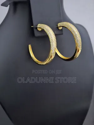 Silver and Gold Round Earring