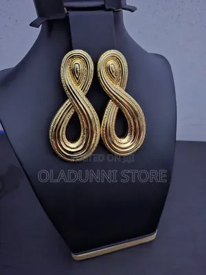 8shape Plated Gold Earring