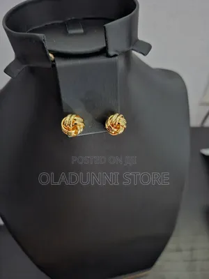 Stud Shape Plated Gold Earring