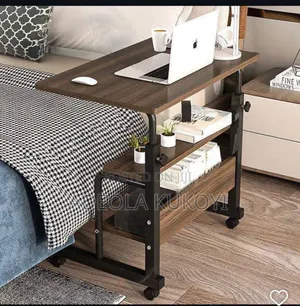 Double Layer Laptop Table (Brown Black)
