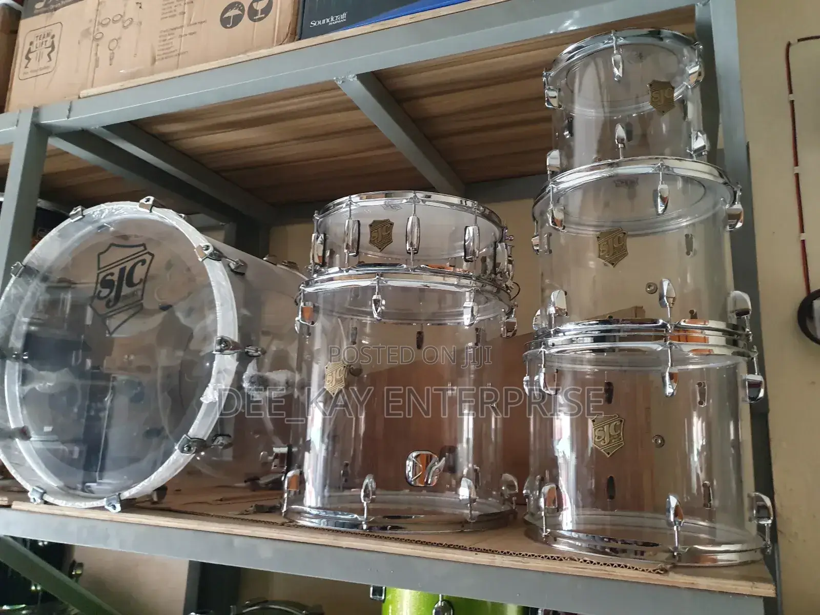 SJC Professional Transparent 5 Drum Set