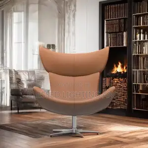 Modern Luxury Single Leather Swivel Sofa With Footrest for Living Roo