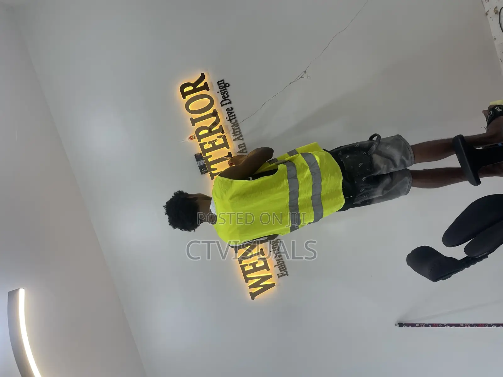 3d Backlit Signage (Indoor) Glossy Black Finish
