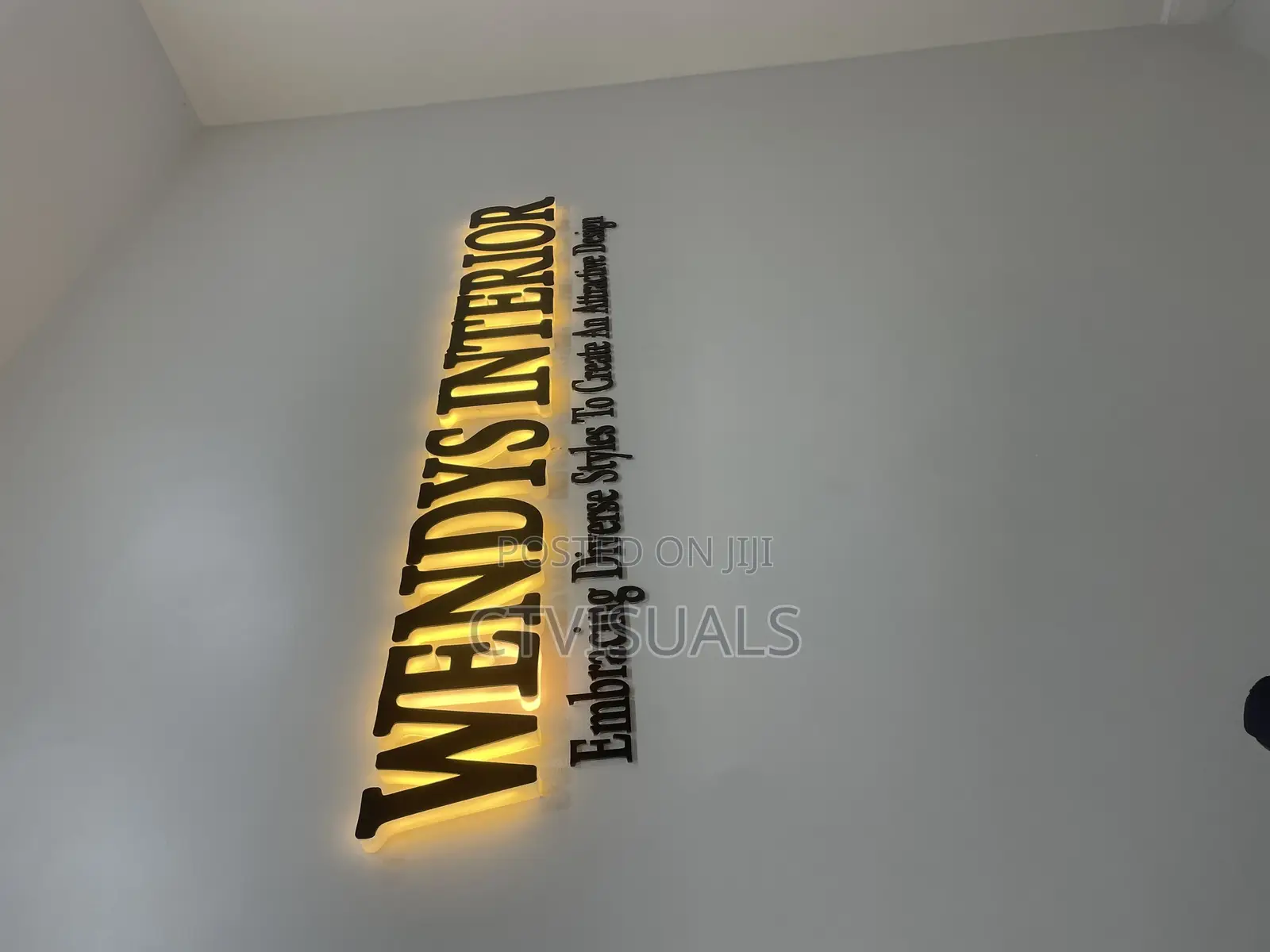 3d Backlit Signage (Indoor) Glossy Black Finish