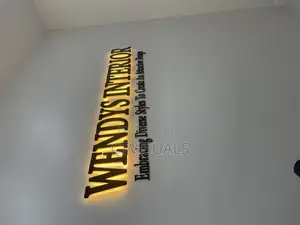 3d Backlit Signage (Indoor) Glossy Black Finish