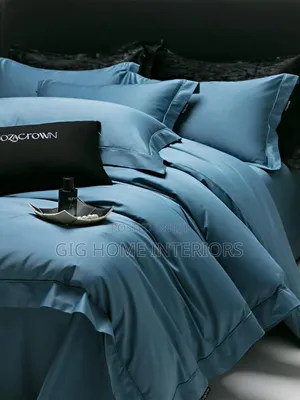 Premuim Silk Bedsheets Tin Blue