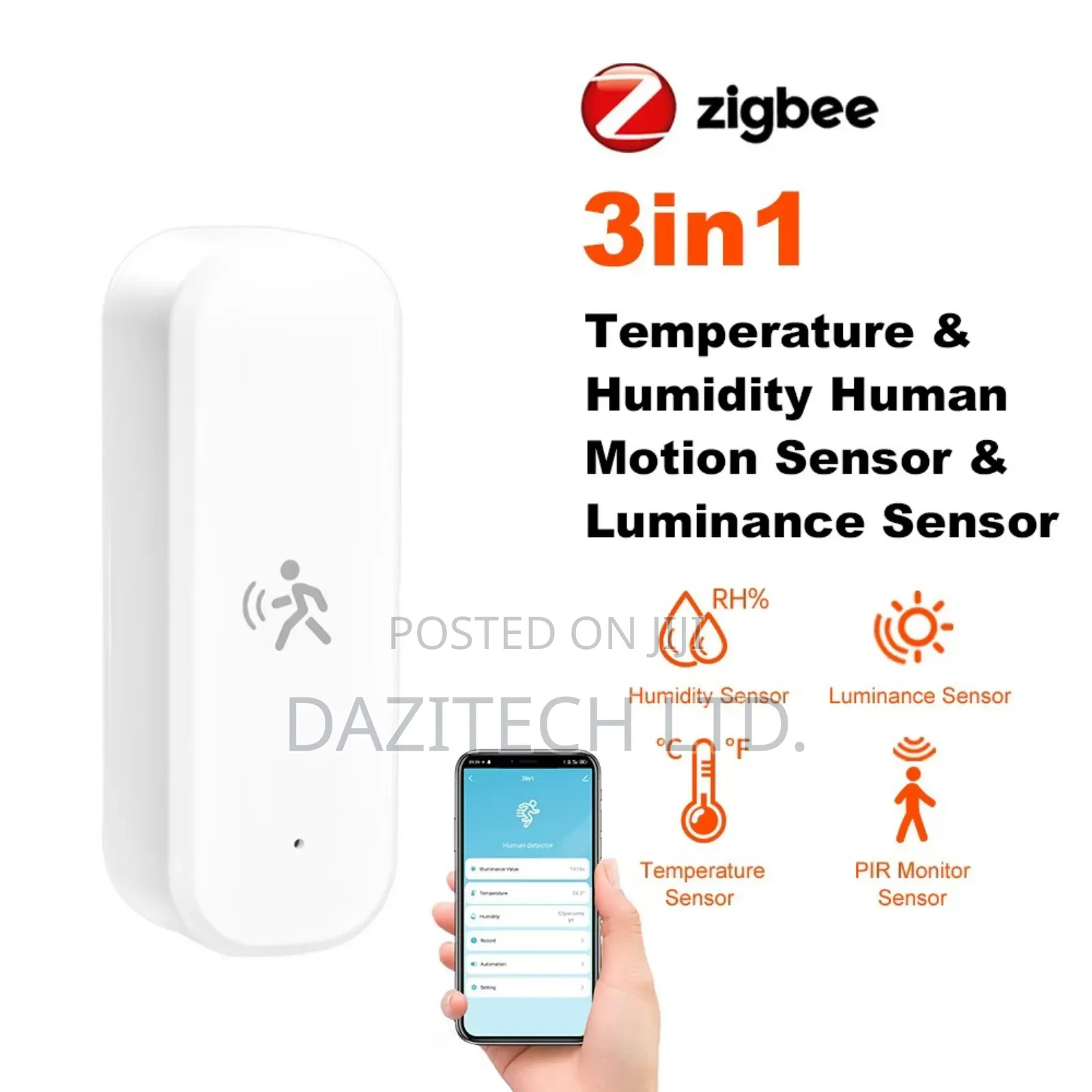 3in1 Temperature and Humidity Human Sensor Luminance Sensor(Zigbee)