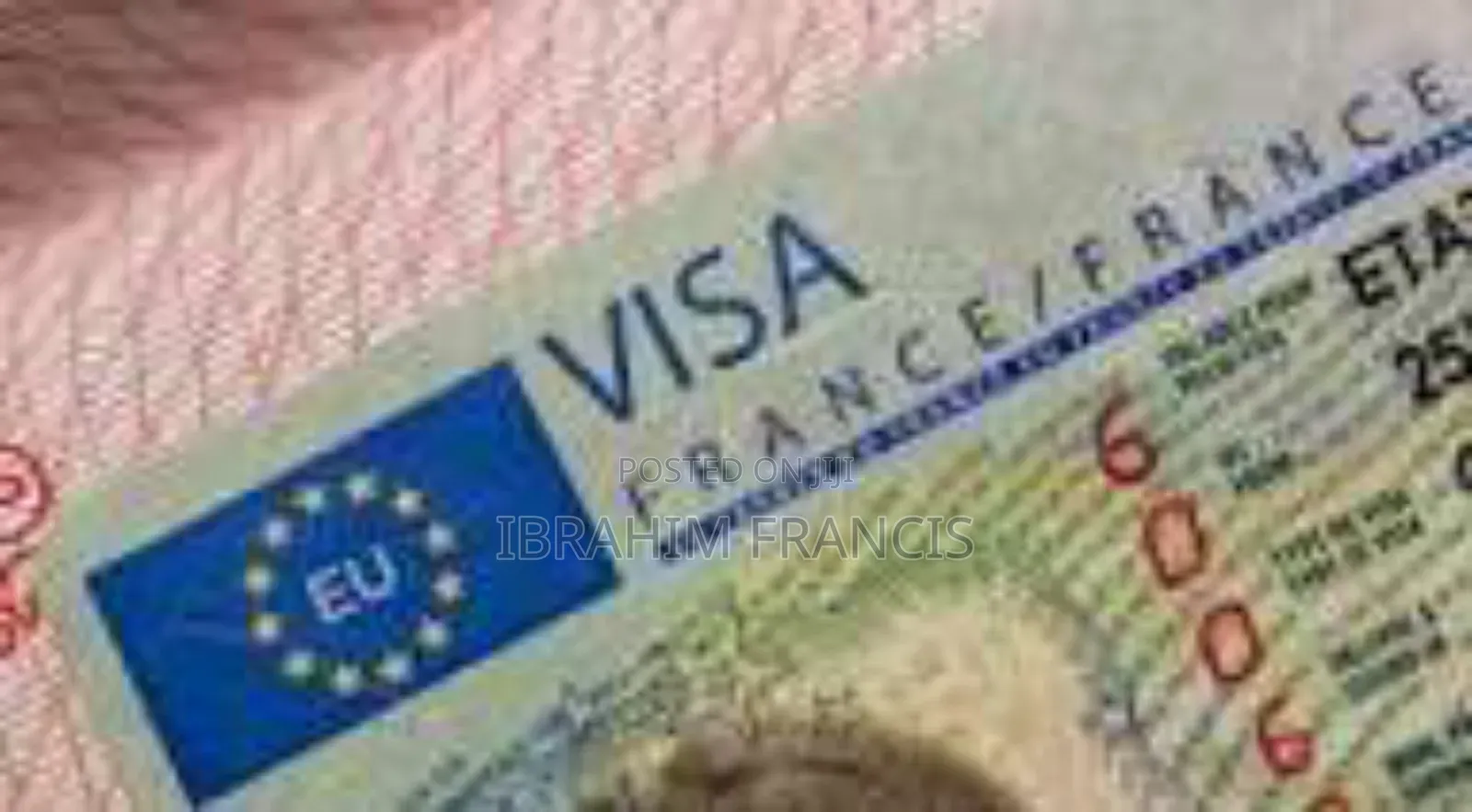 France Visa Available for Work, Visit, Tourist,Study