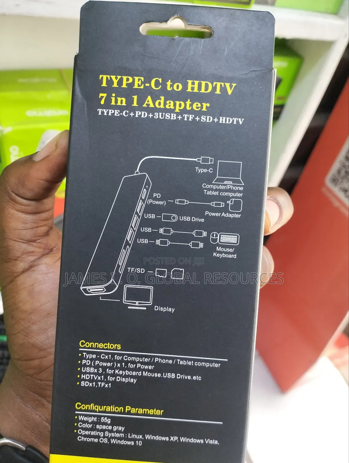 Type C to HDTV 7 in 1 Adapter ( Type C Hub)