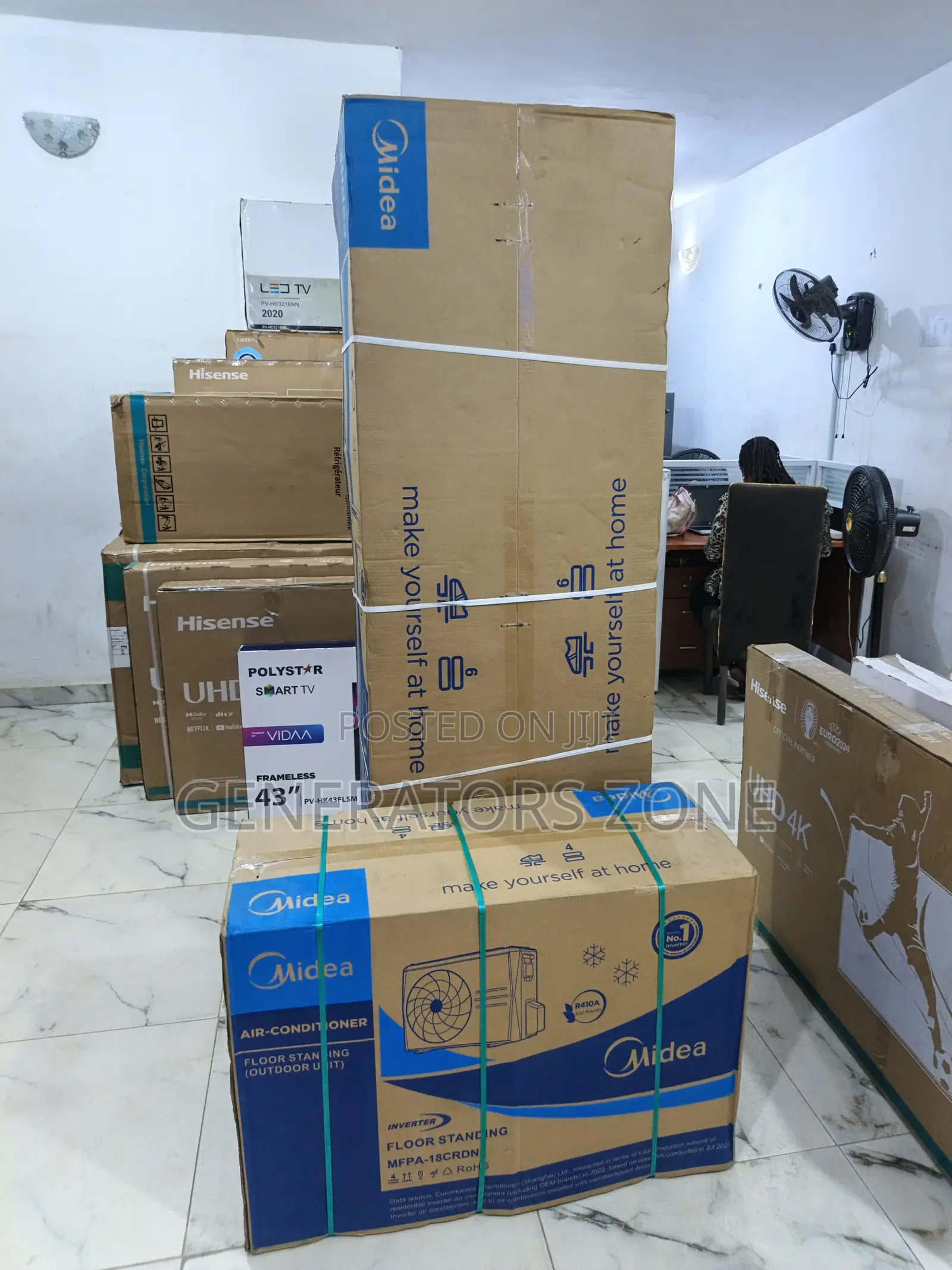 Midea 2hp Floor Standing Ac With Remote Lock User-Friendly
