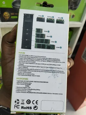 SSD Case M1 M2 Usb 3.1