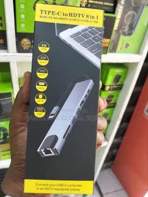 Type C to HDTV 8 in 1 Hub