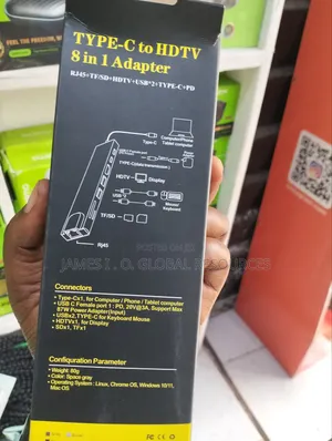 Type C to HDTV 8 in 1 Hub