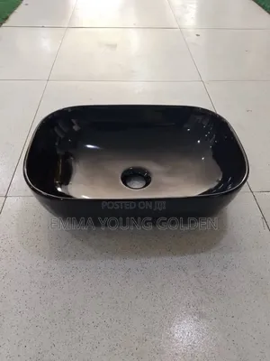 Ceramic Black Canter Top Washing Hand Basin