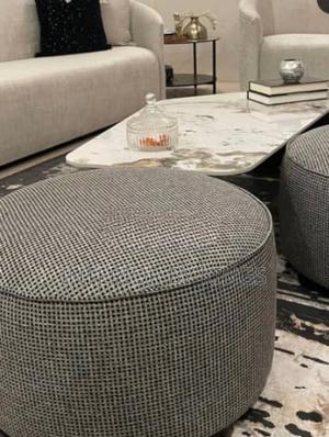 5seater Fabric Sofa +2 Pieces of Ottoman Can Be Made in Colors