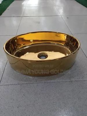 Golden Ceramic Basin
