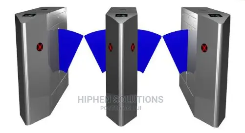 Retractable RFID Card Reader Flap Barrier Alarm Gate