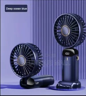 Mini Rechargeable Fan With Strong Wind Power And Phone Stand