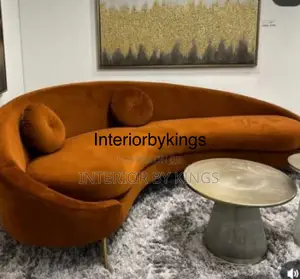 3seater Fabric Sofa Custom Made With a Center Table Comes in Colors