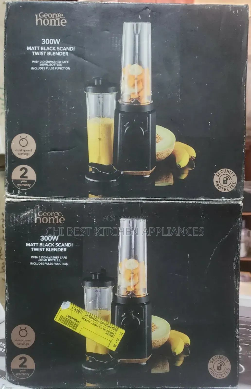 George Home Matt Black Scandi Twist Blender