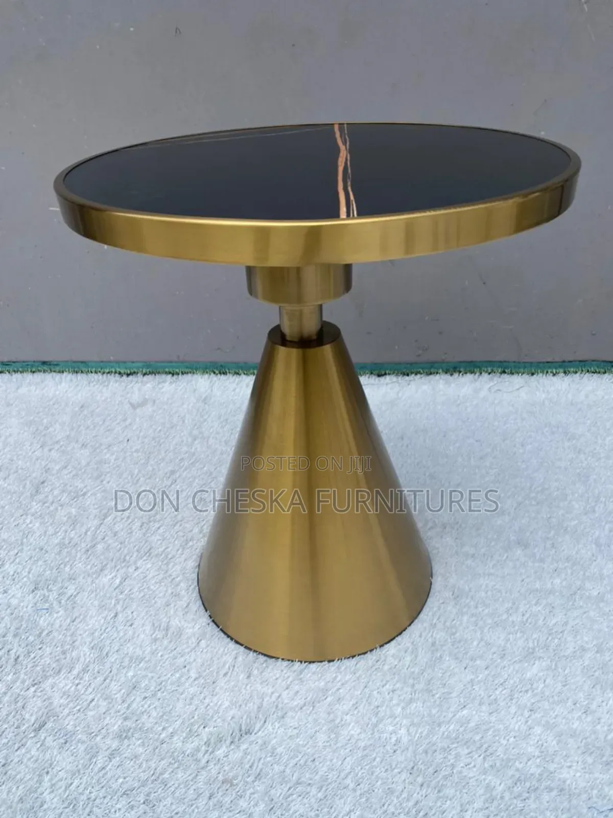 Unique Side Table Black and White