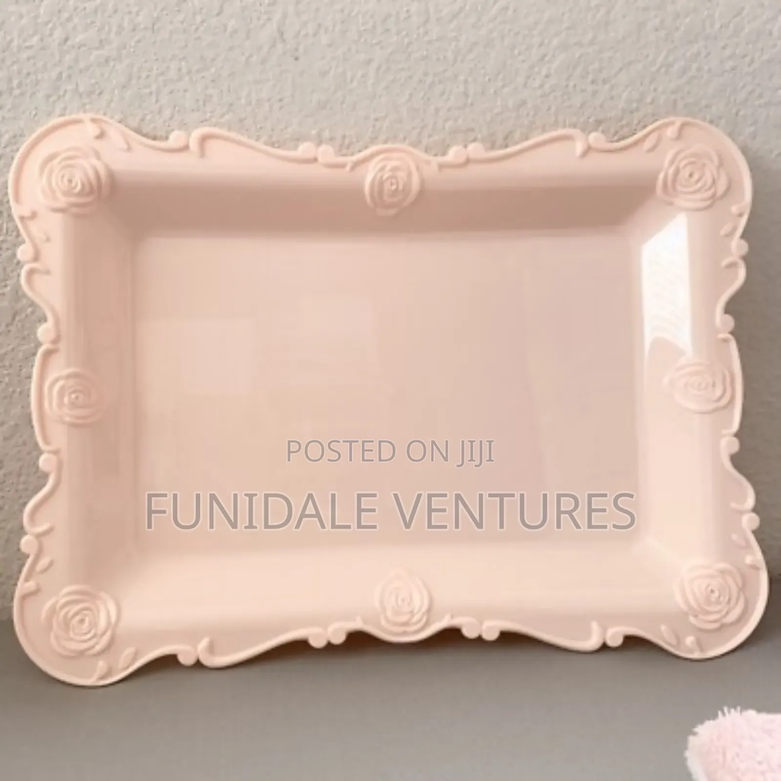 3 Pack Embossed Floral Tray