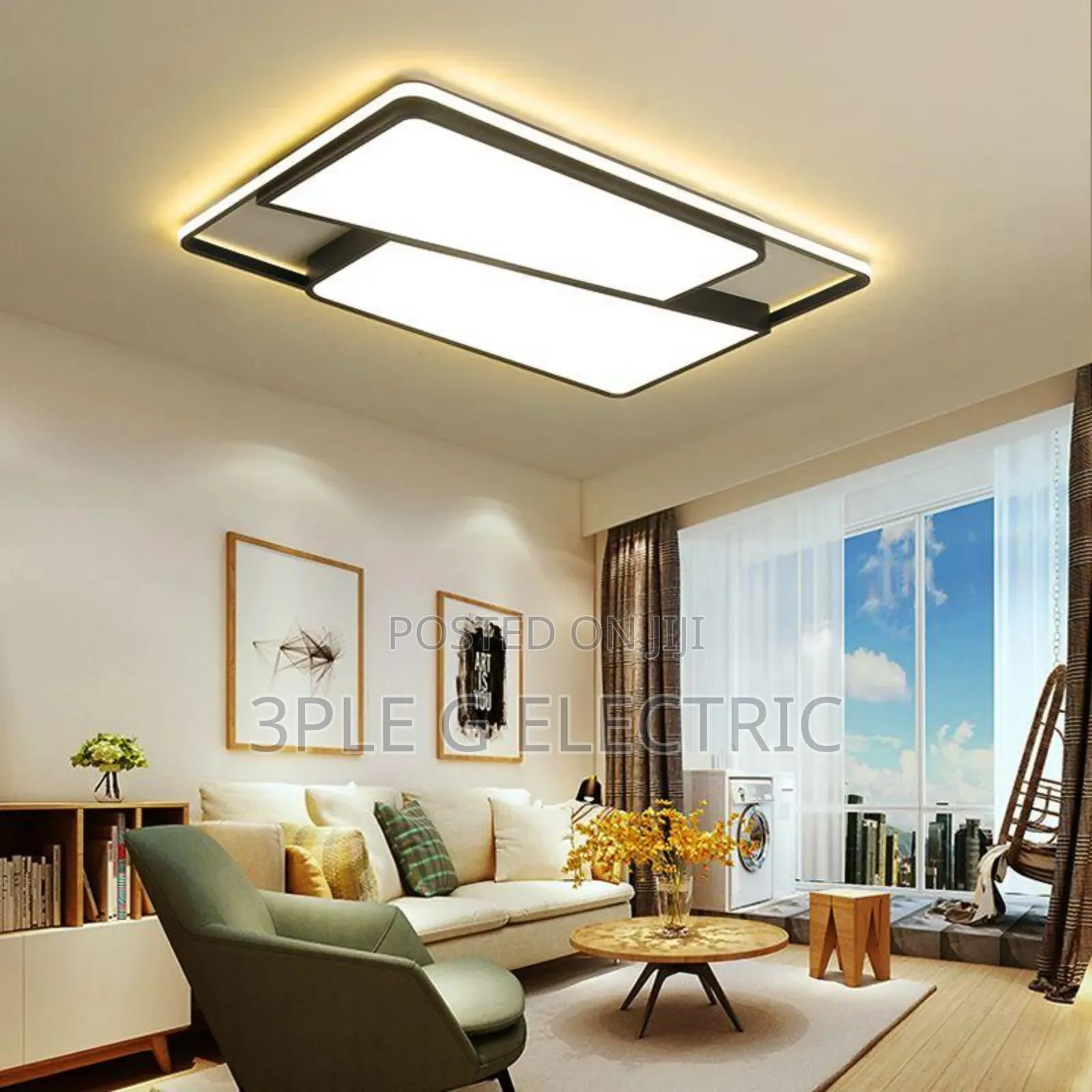 Big Flush Chandelier With Remote Control