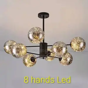 Modern Living Room Glass Ball Chandelier, Ceiling Glass Light