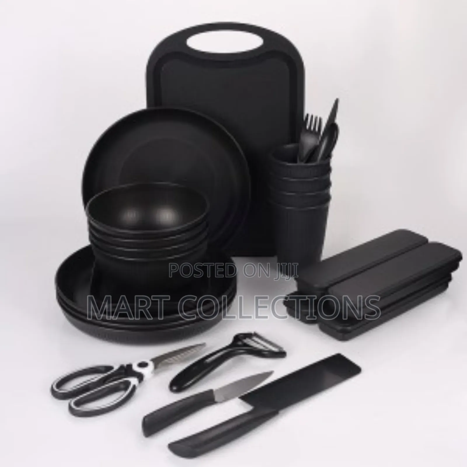 Complete 37pcs Healthy Plastic Dinnerware Kitchenware Set