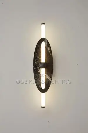 Bedroom Lamp Iron Material Marble Texture Light Luxury Wall Lamp
