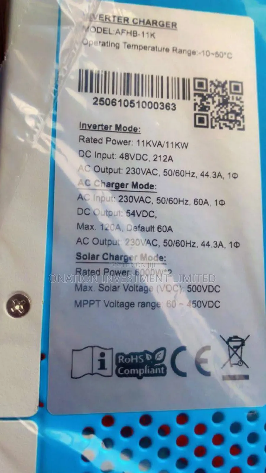 11kva 48v Africell Hybrid Inverter