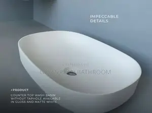 Oval Shape Counter Basin (White)