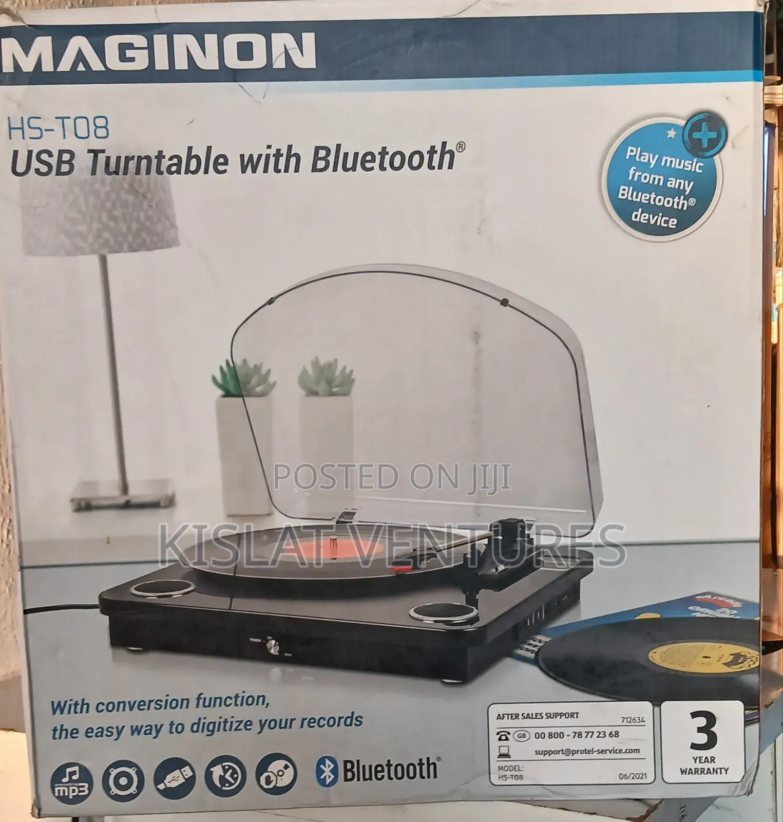 Maginon Encoding Turntable With Bluetooth Usb Encoding Speakers