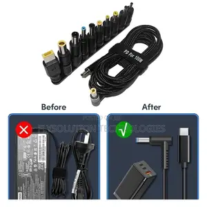 Usb-C Type-C 65w to Dc 18.5v - 20v Pd Converter Adapter - 10 Connector