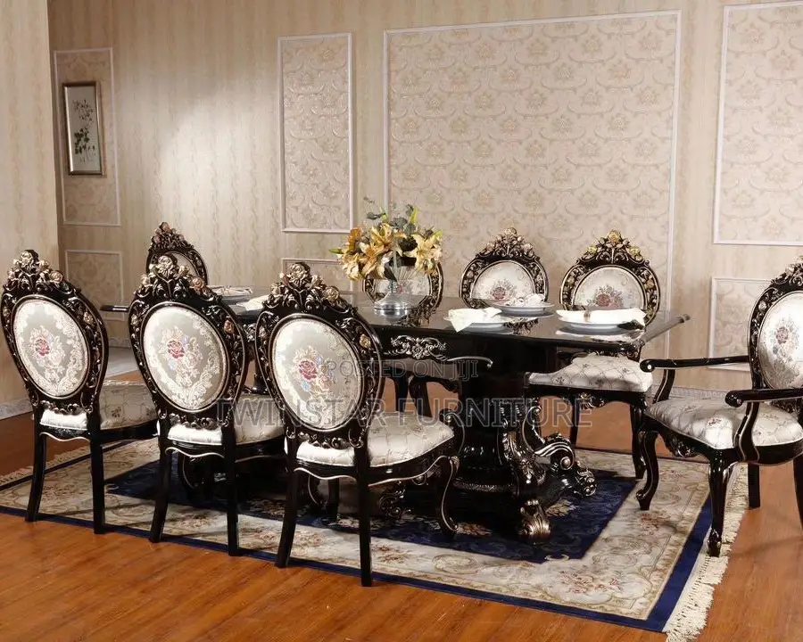 New Modern Royal Adjustable Dinning Table Set 8 Seaters